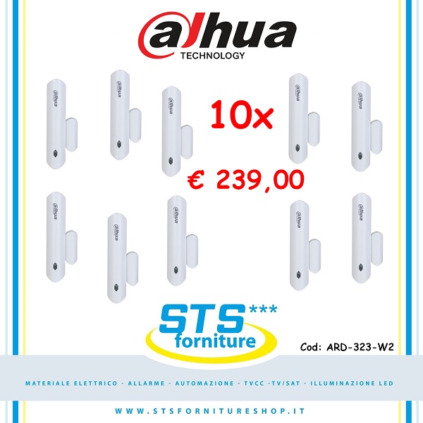 10pz Contatto Magnetico senza fili 868 Bianco AirShield